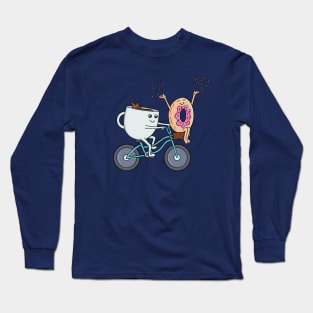 Coffee donut and bike Long Sleeve T-Shirt